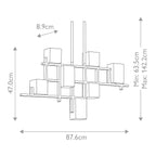 Pendelleuchte City Lights (Classic Pewter) 7x - Elstead Lighting