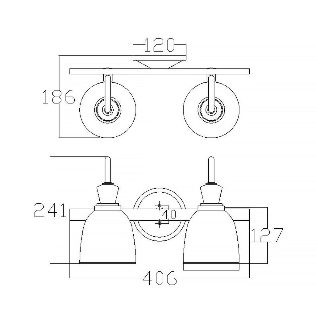 Bad-Wandleuchte Cora (verchromt) 2x - Elstead Lighting