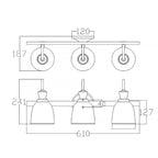 Bad-Wandleuchte Cora (verchromt) 3x - Elstead Lighting