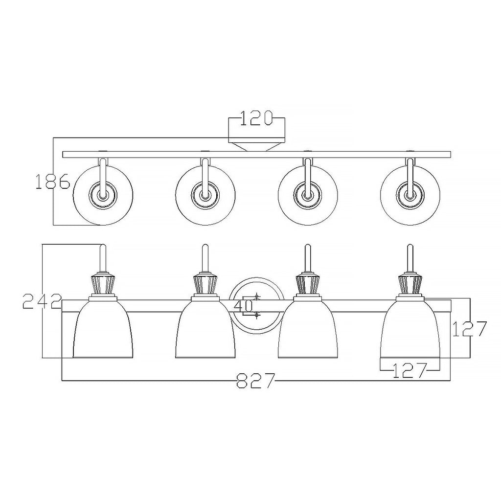 Bad-Wandleuchte Cora (verchromt) 4x - Elstead Lighting
