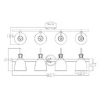 Bad-Wandleuchte Cora (verchromt) 4x - Elstead Lighting