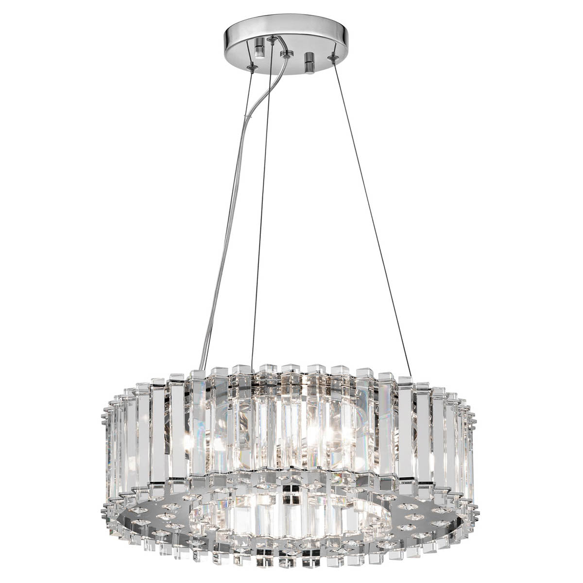 Pendelleuchte Crystal Skye (verchromt) 6x - Elstead Lighting