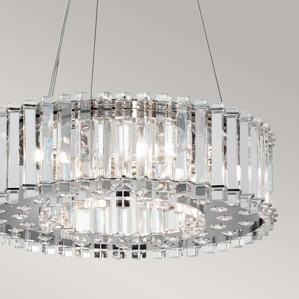 Pendelleuchte Crystal Skye (verchromt) 6x - Elstead Lighting