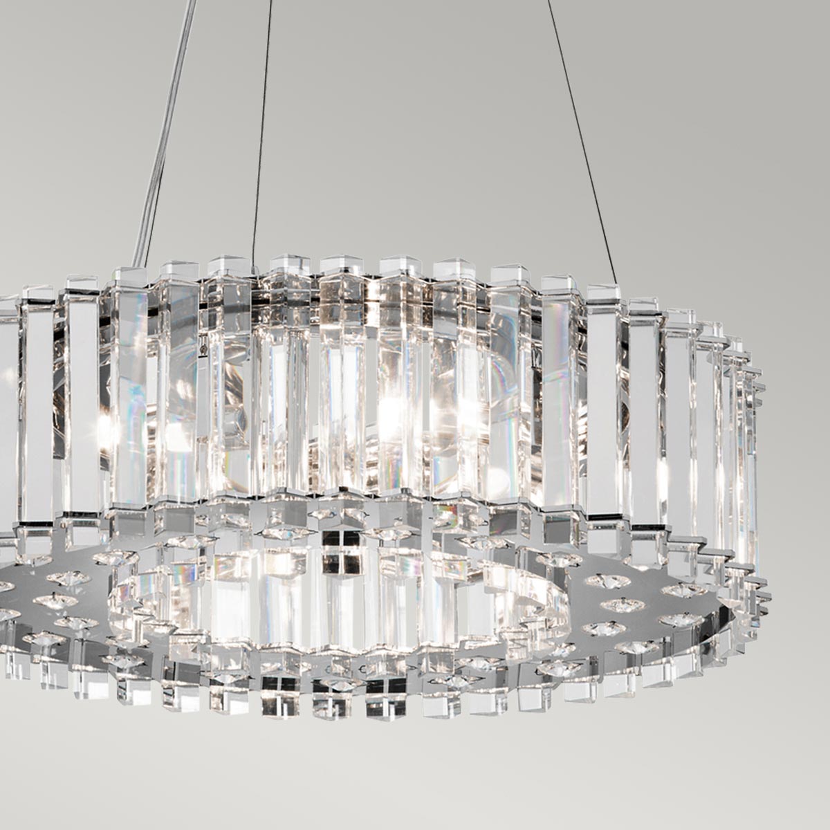 Pendelleuchte Crystal Skye (verchromt) 6x - Elstead Lighting