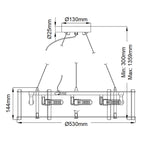 Bad-Deckenleuchte Crystal Skye (verchromt) 8x - Elstead Lighting