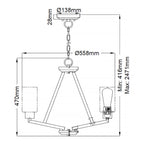 Pendelleuchte Deryn (grau) 3x - Elstead Lighting