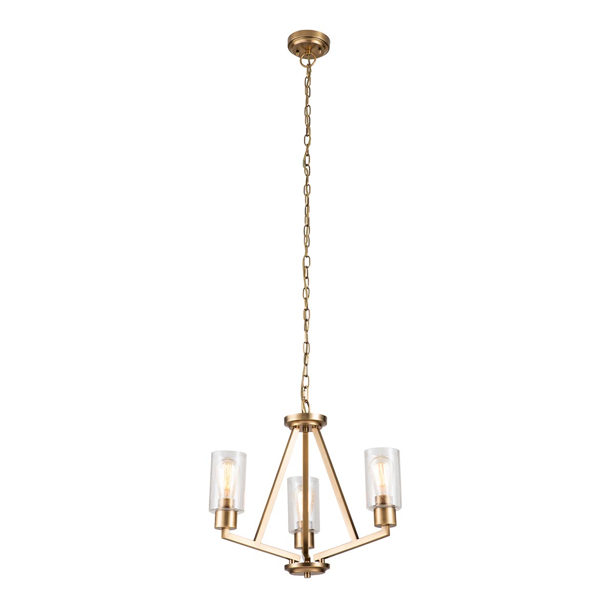 Pendelleuchte Deryn (messingfarben) 3x - Elstead Lighting