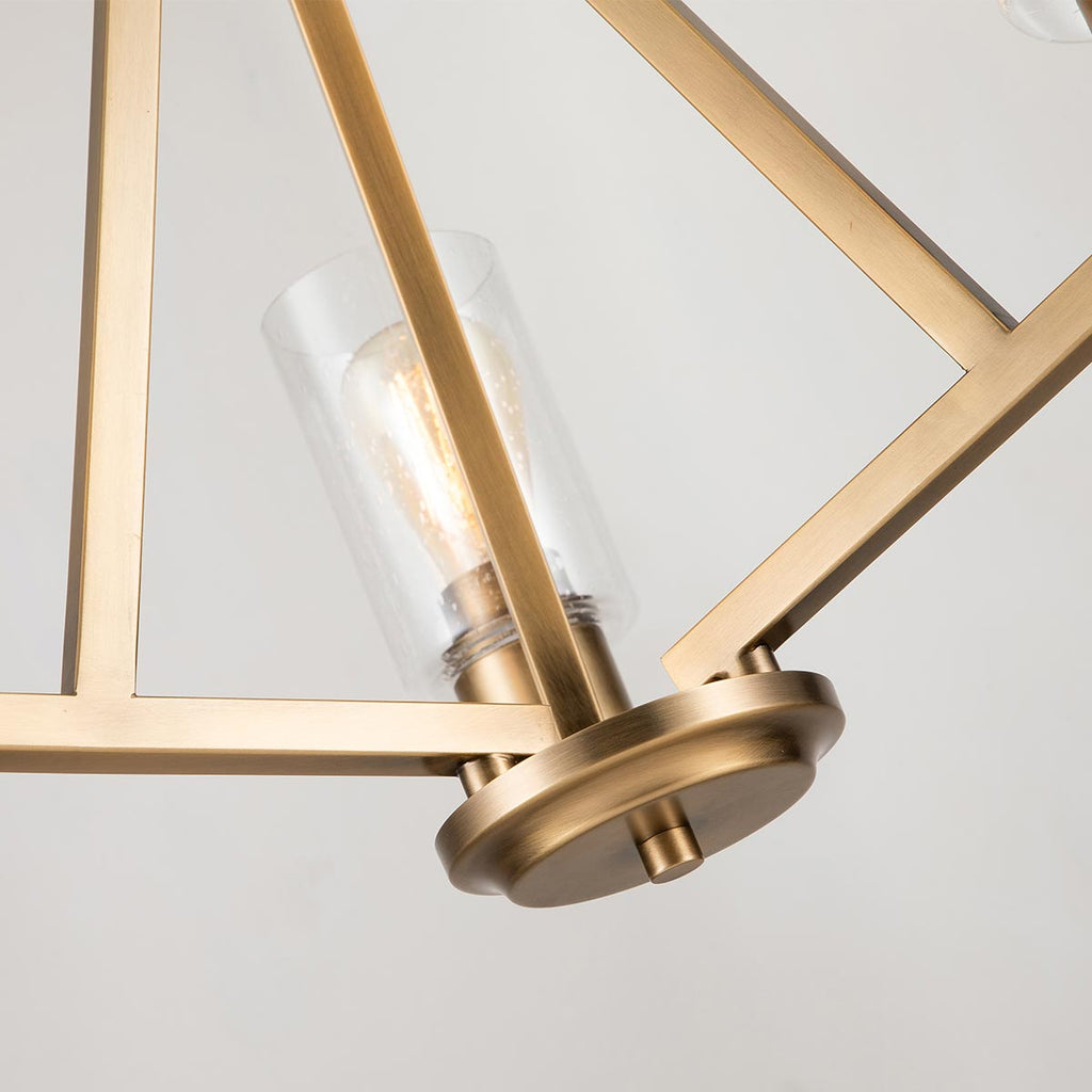 Pendelleuchte Deryn (messingfarben) 3x - Elstead Lighting