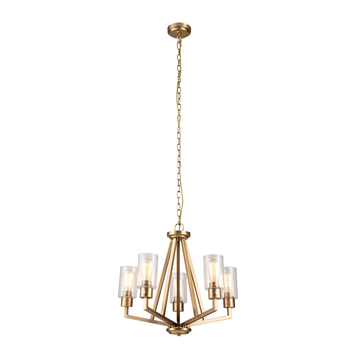 Pendelleuchte Deryn (messingfarben) 5x - Elstead Lighting