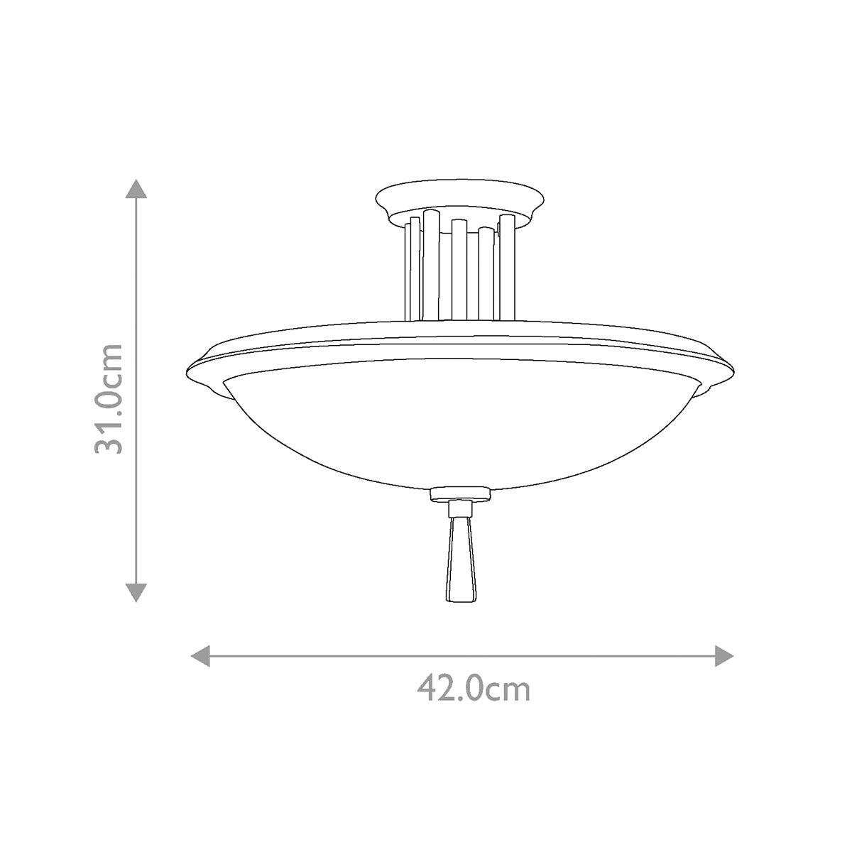 Deckenleuchte Dreyfus (bronzefarben) 3x - Elstead Lighting