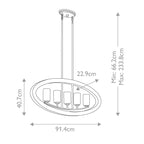 Pendelleuchte Grand Bank (grau) 5x - Elstead Lighting