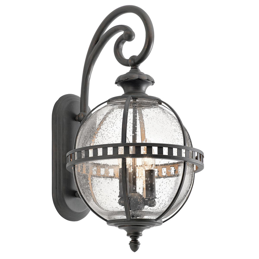 Außen-Wandleuchte Halleron (antik bronzefarbene mit dunkler Patina) 3x - Elstead Lighting