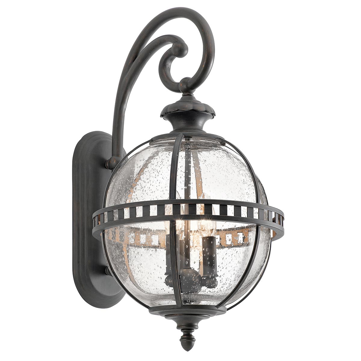 Außen-Wandleuchte Halleron (antik bronzefarbene mit dunkler Patina) 3x - Elstead Lighting