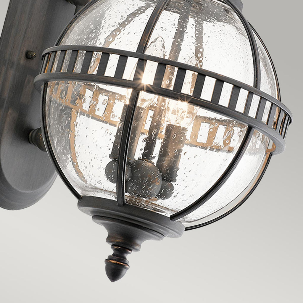 Außen-Wandleuchte Halleron (antik bronzefarbene mit dunkler Patina) 2x - Elstead Lighting
