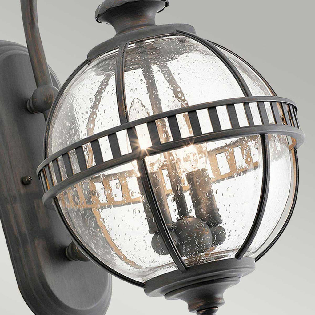Außen-Wandleuchte Halleron (antik bronzefarbene mit dunkler Patina) 2x - Elstead Lighting