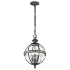 Außen-Pendelleuchte Halleron (antik bronzefarbene mit dunkler Patina) 3x - Elstead Lighting