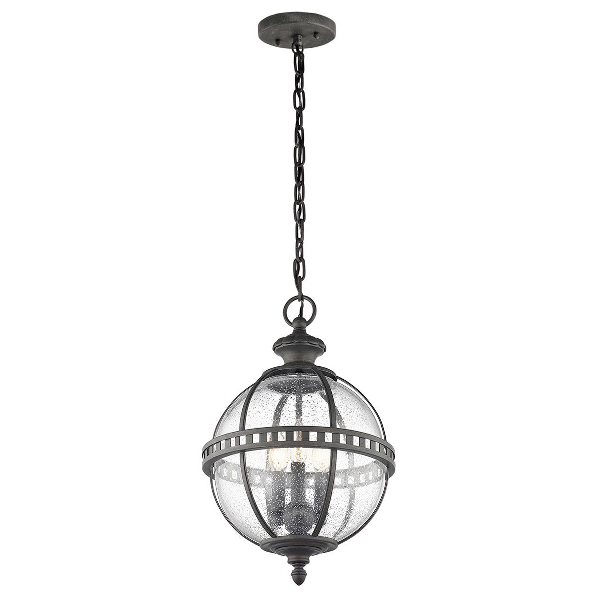 Außen-Pendelleuchte Halleron (antik bronzefarbene mit dunkler Patina) 3x - Elstead Lighting