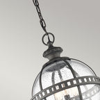 Außen-Pendelleuchte Halleron (antik bronzefarbene mit dunkler Patina) 3x - Elstead Lighting