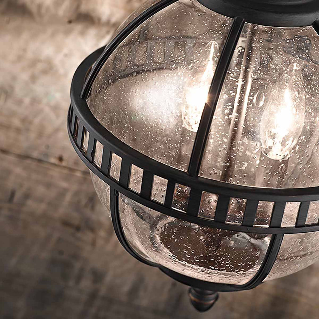 Außen-Pendelleuchte Halleron (antik bronzefarbene mit dunkler Patina) 3x - Elstead Lighting