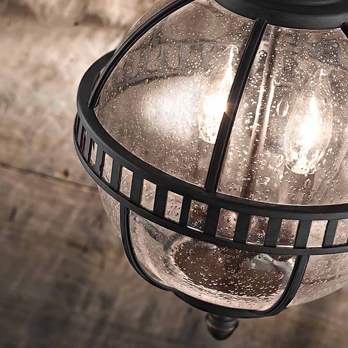 Außen-Pendelleuchte Halleron (antik bronzefarbene mit dunkler Patina) 3x - Elstead Lighting