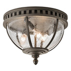 Außen-Deckenleuchte Halleron (antik bronzefarbene mit dunkler Patina) 3x - Elstead Lighting