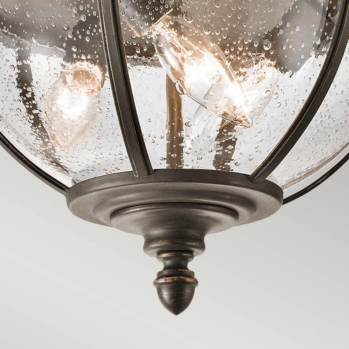 Außen-Deckenleuchte Halleron (antik bronzefarbene mit dunkler Patina) 3x - Elstead Lighting