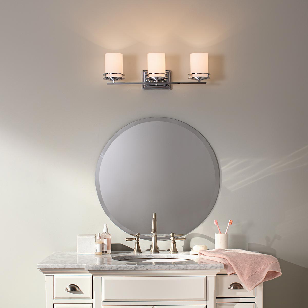 Bad-Wandleuchte Hendrik (verchromt) 3x - Elstead Lighting