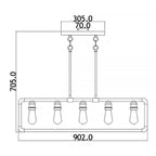 Pendelleuchte Imahn (schwarz) 5x - Elstead Lighting