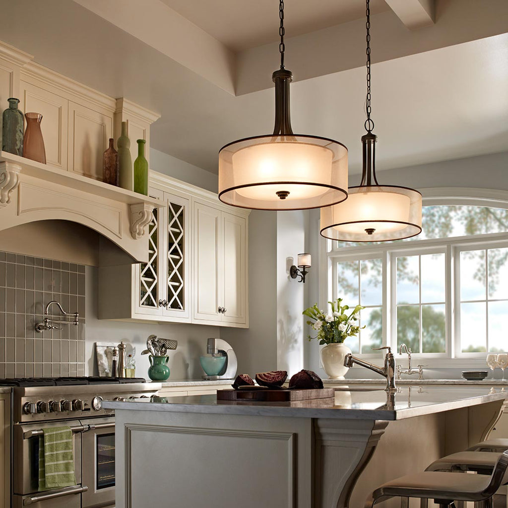 Pendelleuchte Lacey (bronzefarben) 4x - Elstead Lighting