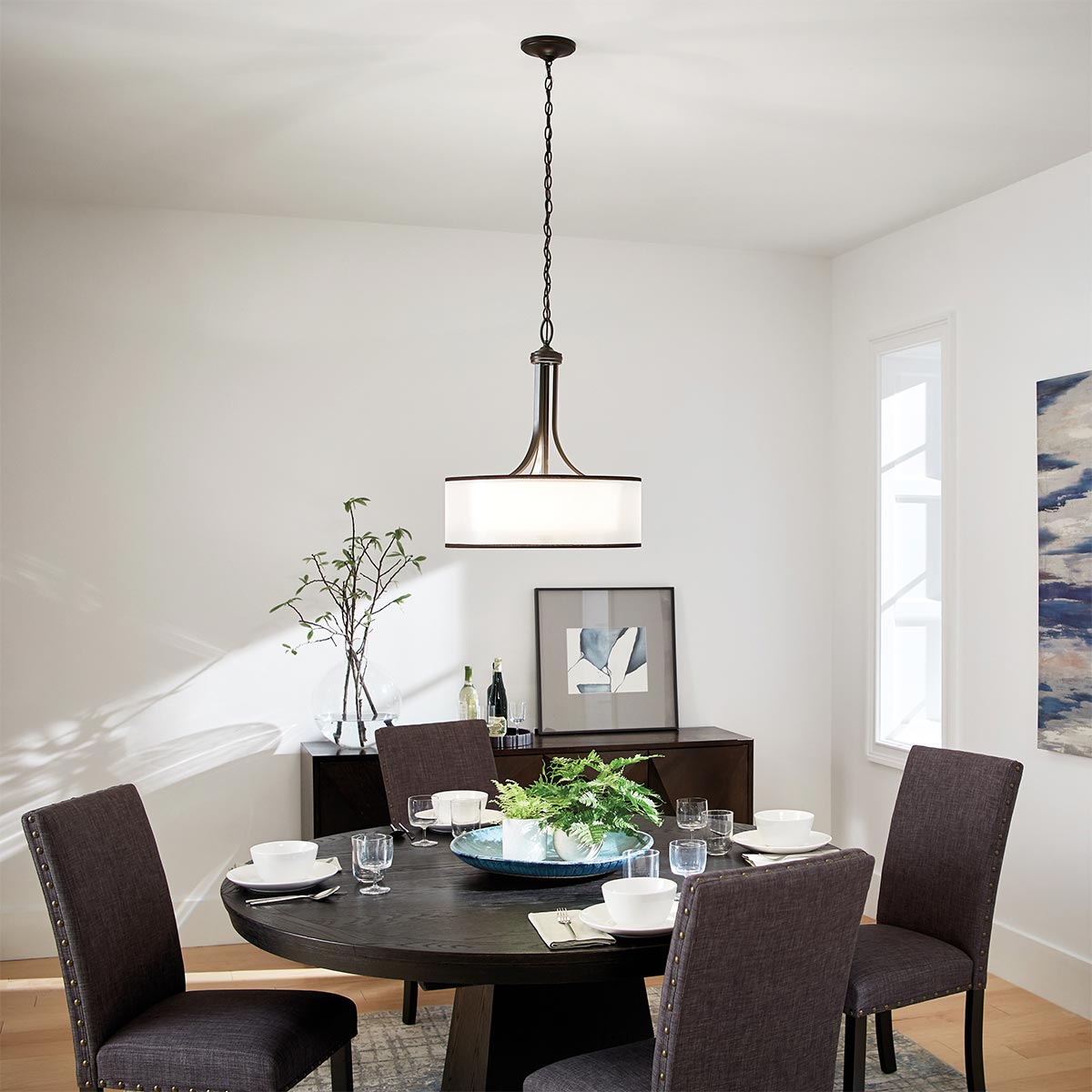 Pendelleuchte Lacey (bronzefarben) 4x - Elstead Lighting