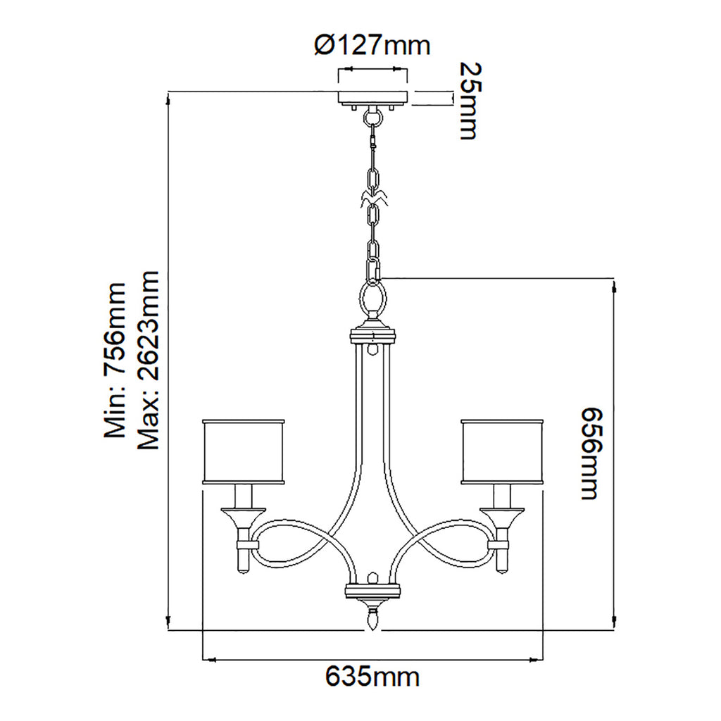 Pendelleuchte Lacey (bronzefarben) 5x - Elstead Lighting
