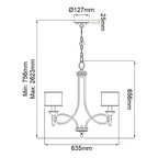 Pendelleuchte Lacey (bronzefarben) 5x - Elstead Lighting