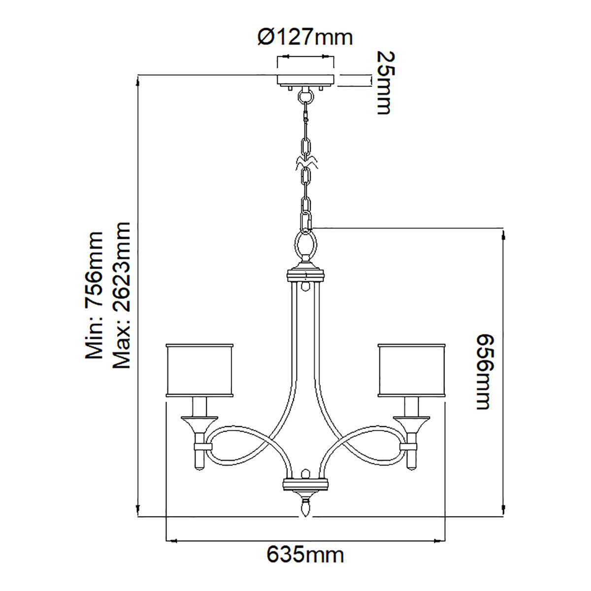 Pendelleuchte Lacey (bronzefarben) 5x - Elstead Lighting