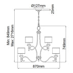 Pendelleuchte Lacey (Antique Pewter) 9x - Elstead Lighting