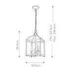 Pendelleuchte Larkin (Nickel) 3x - Elstead Lighting