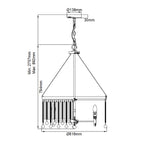 Pendelleuchte Piper (verchromt) 6x - Elstead Lighting