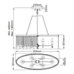 Pendelleuchte Piper (verchromt) 6x - Elstead Lighting