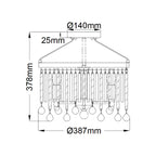 Deckenleuchte Piper (verchromt) 3x - Elstead Lighting