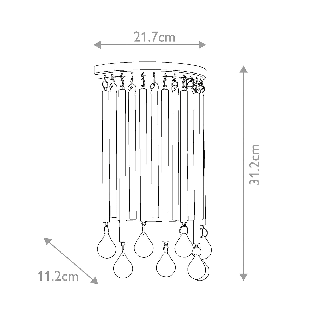 Wandleuchte Piper (Classic Pewter) 2x - Elstead Lighting
