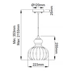Pendelleuchte Riviera (Nickel) 1x - Elstead Lighting