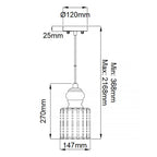 Pendelleuchte Riviera (Nickel) 1x - Elstead Lighting