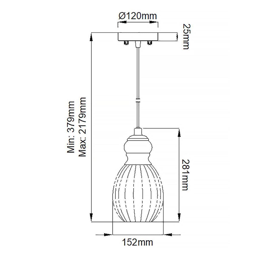 Pendelleuchte Riviera (Nickel) 1x - Elstead Lighting