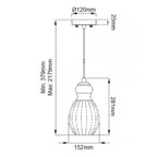 Pendelleuchte Riviera (Nickel) 1x - Elstead Lighting