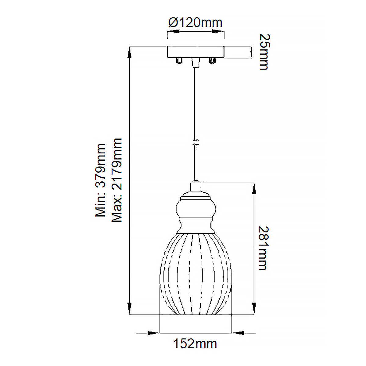 Pendelleuchte Riviera (Nickel) 1x - Elstead Lighting