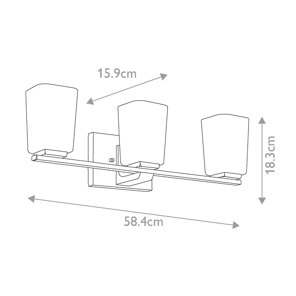 Bad-Wandleuchte Roehm (verchromt) 3x - Elstead Lighting