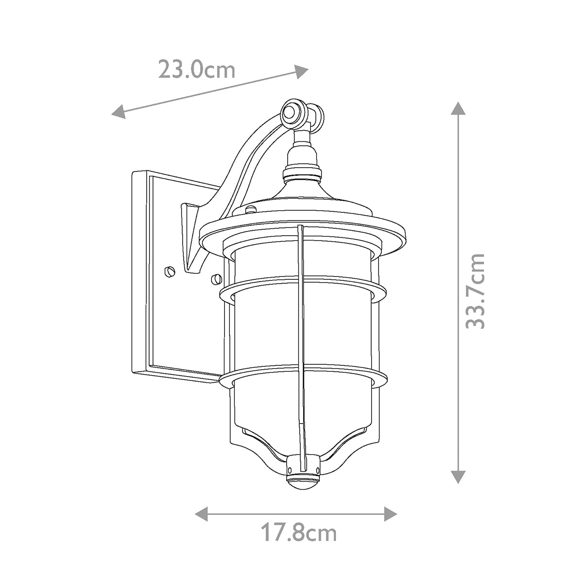 Außen-Wandleuchte Royal Marine (schwarz) 1x - Elstead Lighting