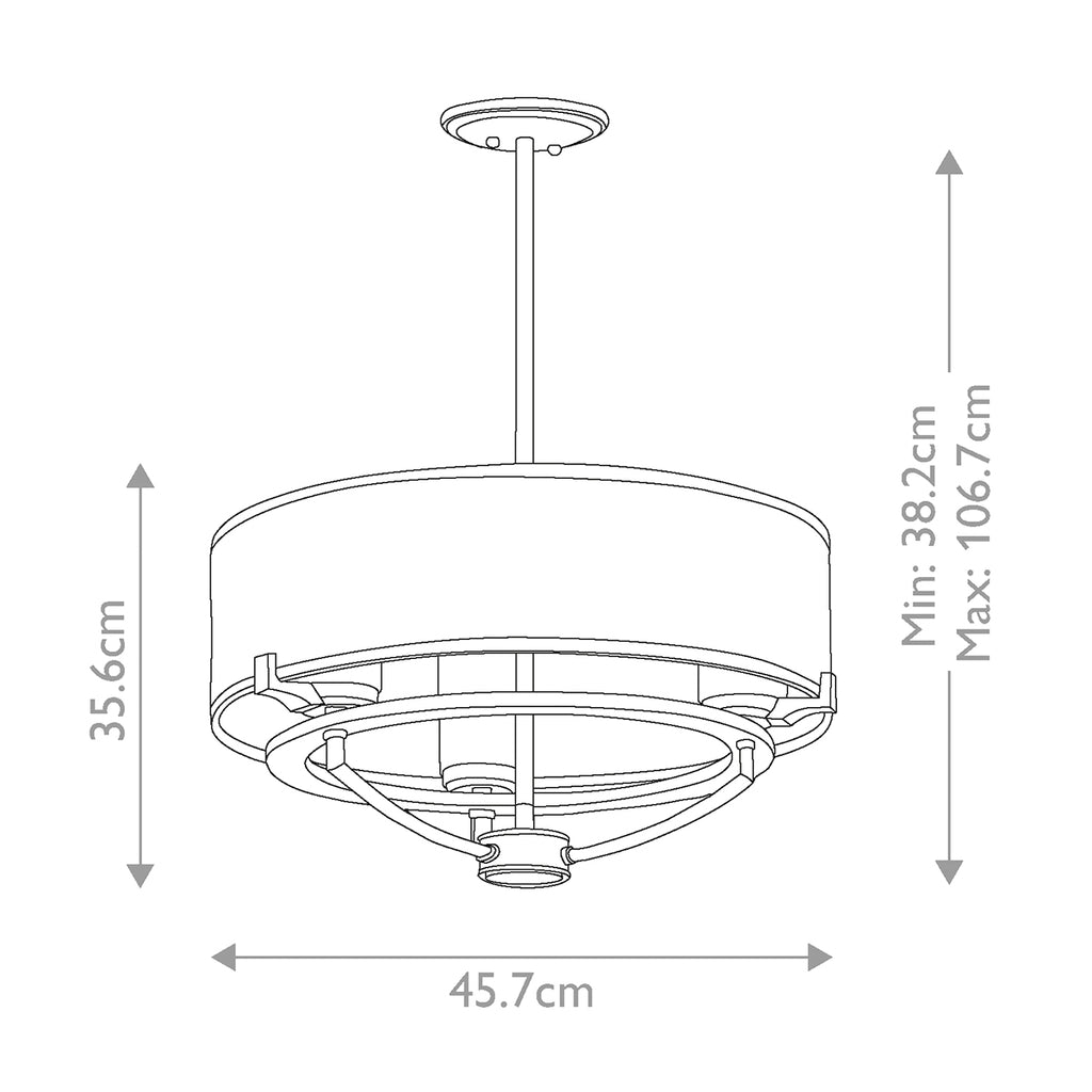 Pendelleuchte Saldana (Classic Pewter) 3x - Elstead Lighting