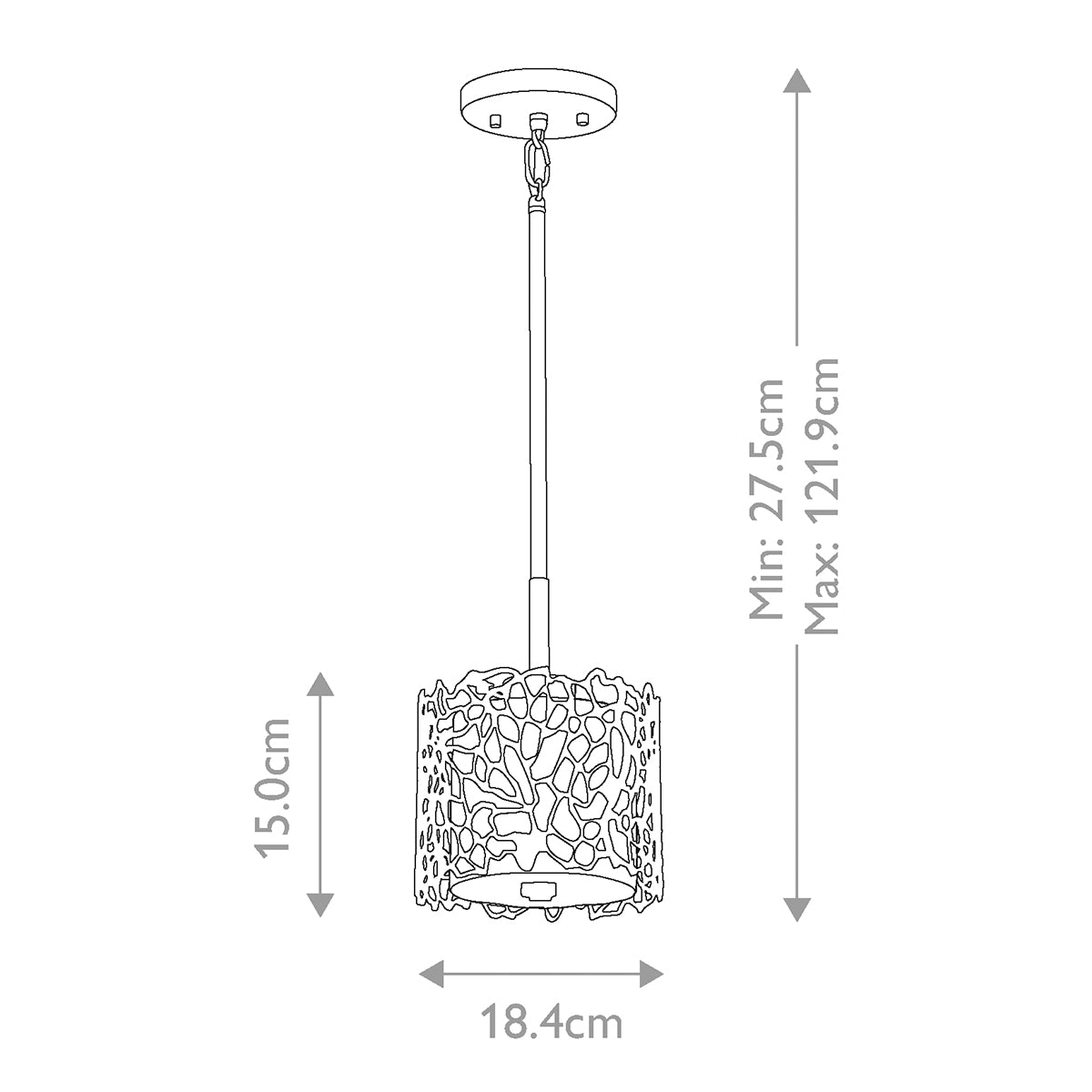 Pendelleuchte Silver Coral (Classic Pewter) 1x - Elstead Lighting
