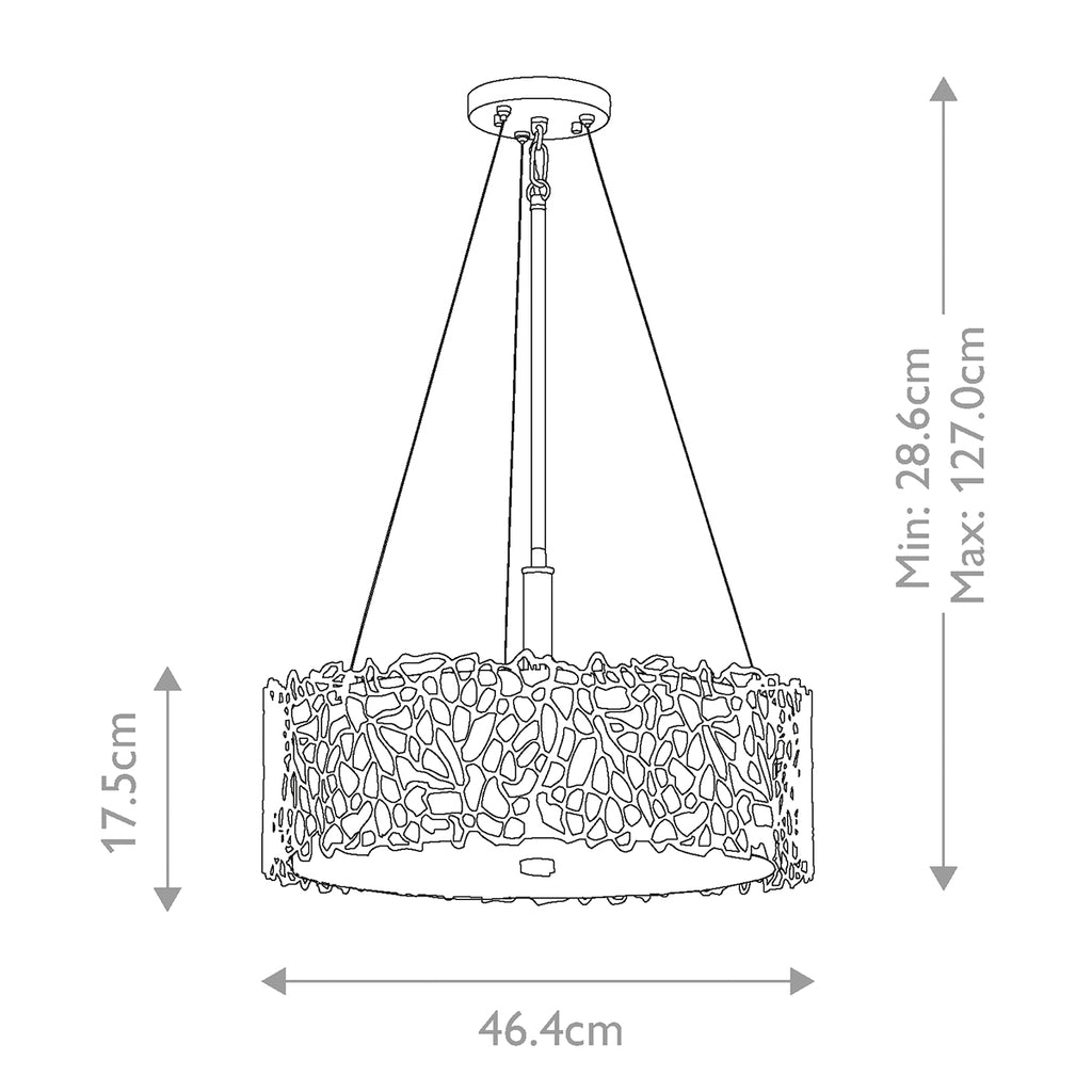 Pendelleuchte Silver Coral (Classic Pewter) 3x - Elstead Lighting