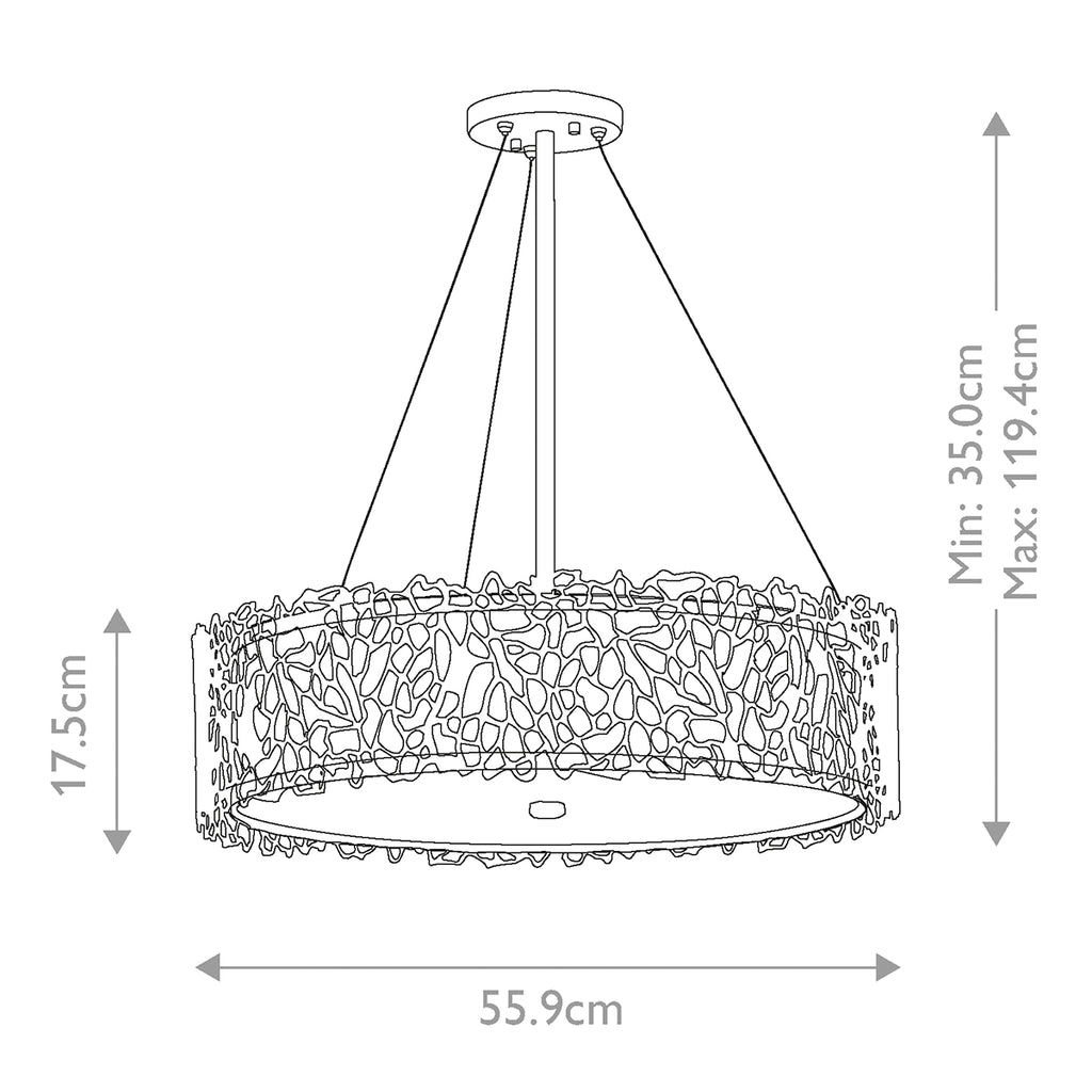 Pendelleuchte Silver Coral (Classic Pewter) 4x - Elstead Lighting